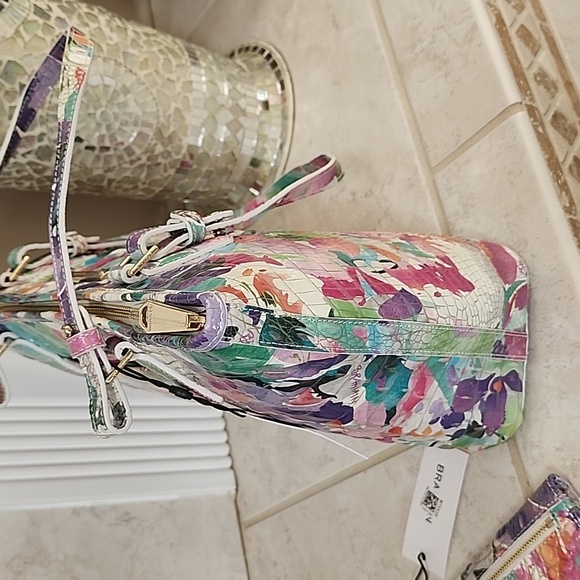 🩷💜 BRAHMIN DAYLILY MEDIUM ASHER HANDBAG & ADY WALLET 💜🩷 - Picture 11 of 15